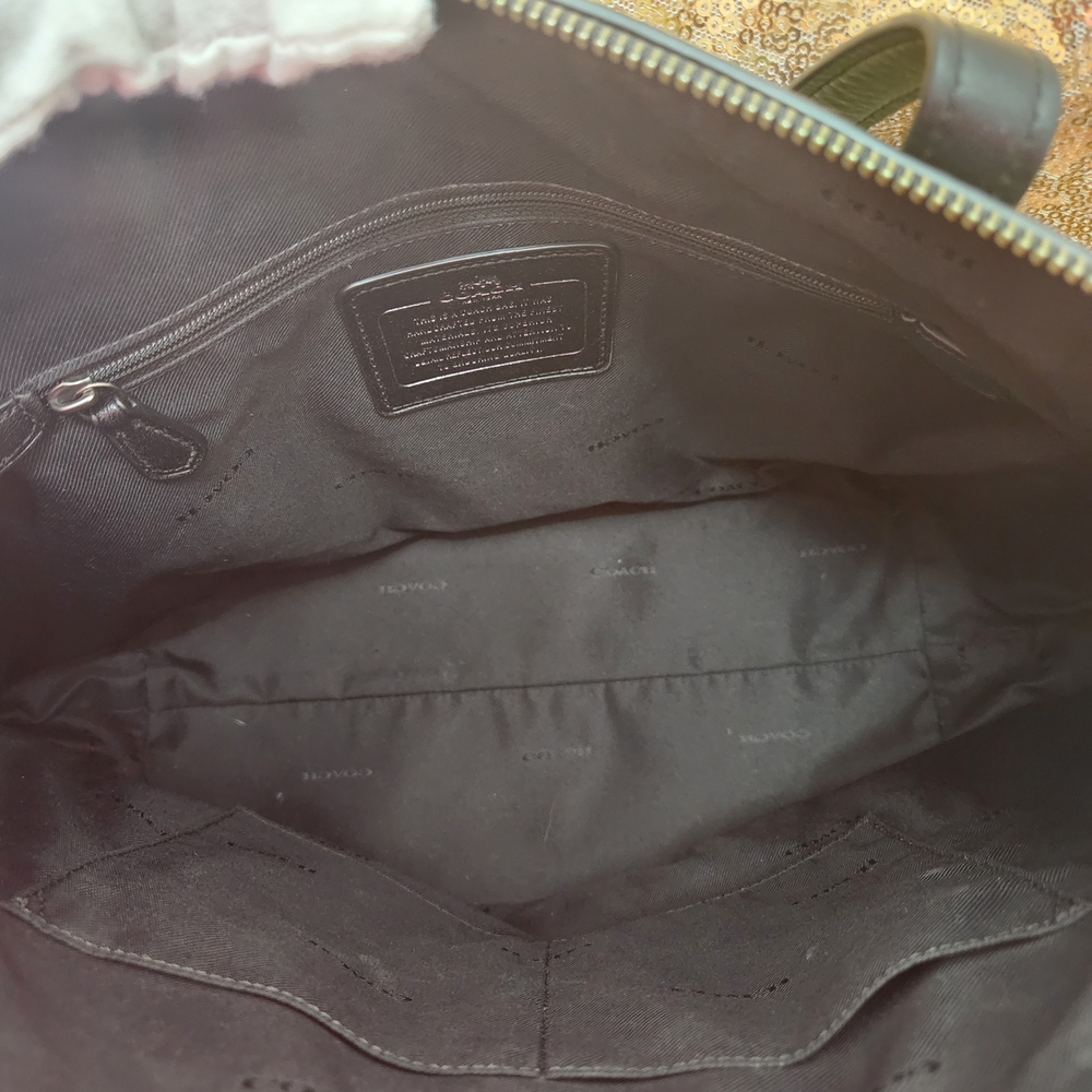 Coach Purple Hologram Pebbled Leather Taylor Tote Bag - Picture 6 of 12